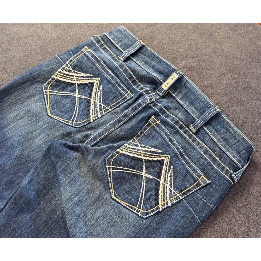 Ariat REAL Denim Mid Rise Bootcut Jeans Dark Wash 30 by 37 Western Riding Roseo